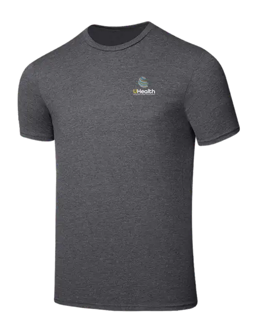 Seriously Soft Heathered Charcoal T-Shirt w/Uhealth Logo