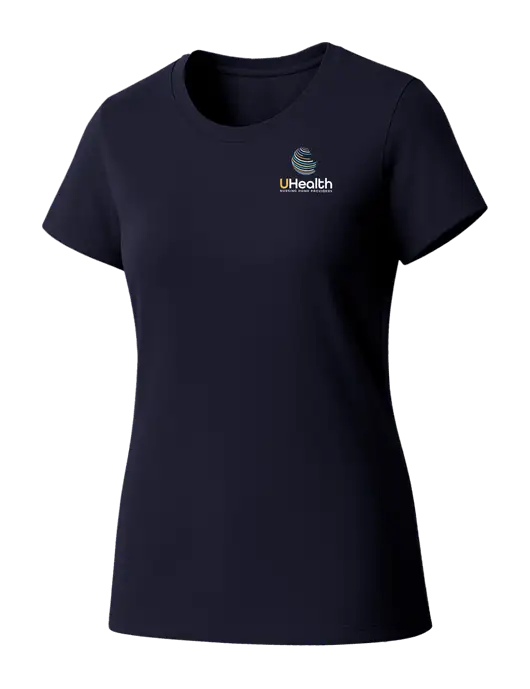 Womens Seriously Soft New Navy T-Shirt w/Uhealth Logo