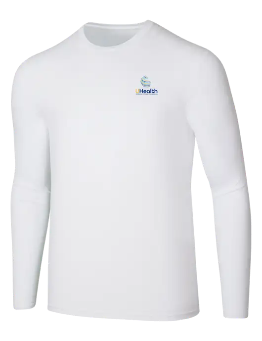 Seriously Soft White Long Sleeve T-Shirt w/Uhealth Logo