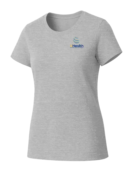 Womens Seriously Soft Light Heathered Grey T-Shirt w/Uhealth Logo