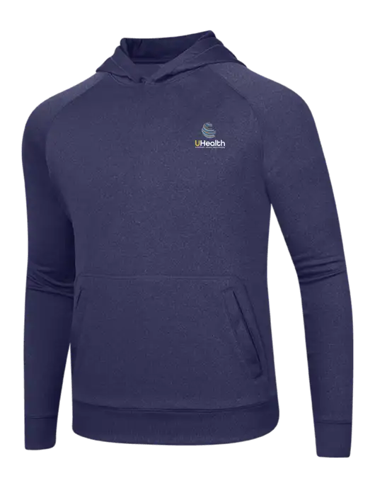 Tech True Navy Fleece Hooded Sweatshirt w/Uhealth Logo