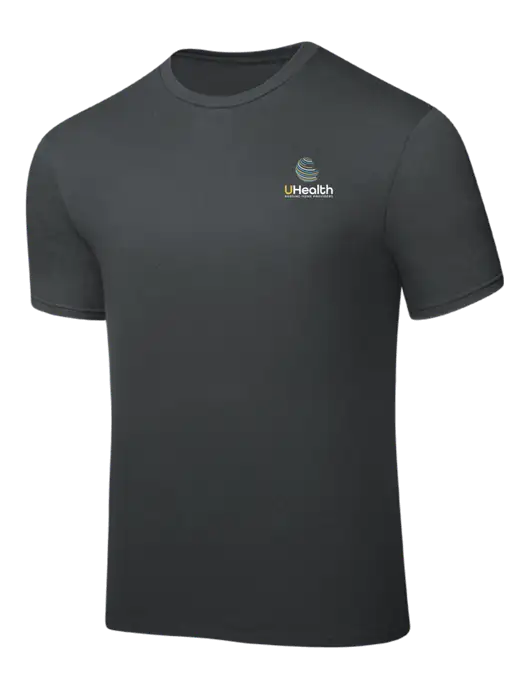 Dark Grey PosiCharge Competitor Tee w/Uhealth Logo