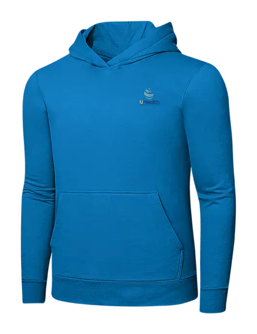 Medium Dark Sapphire 7.8 oz Ring Spun Hooded Sweatshirt w/Uhealth Logo