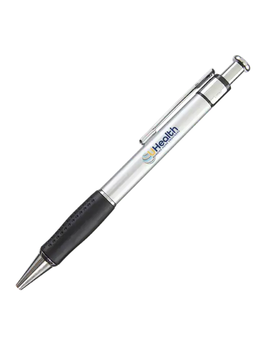 Malta Silver Pen - Black Ink w/Uhealth Logo