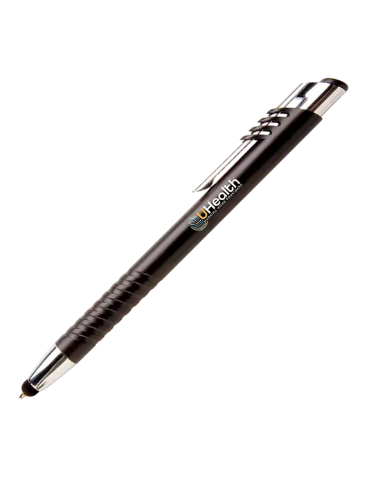 Schirhart Black Stylus Pen - Blue Ink w/Uhealth Logo