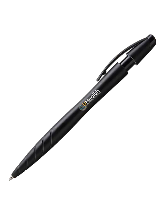 Awali Black Metallic Pen - Black Ink w/Uhealth Logo