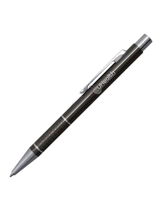 St George Gunmetal Pen - Blue Ink w/Uhealth Logo