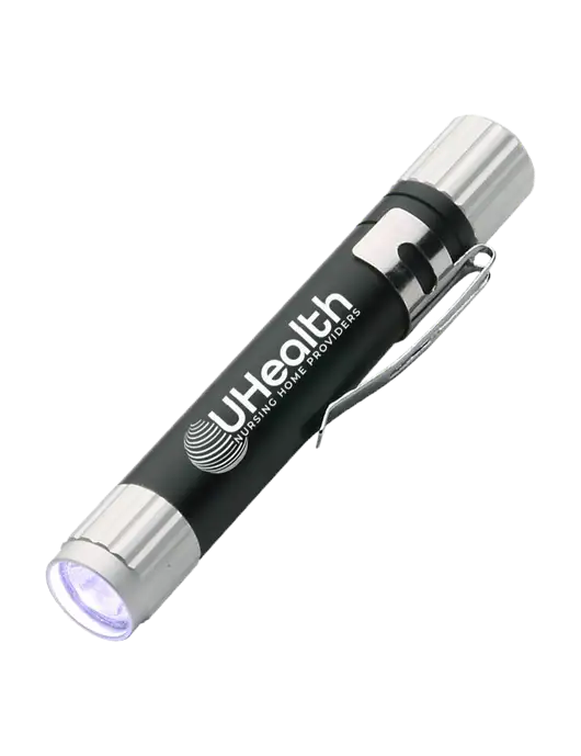 Black Aluminum LED Penlight w/Uhealth Logo