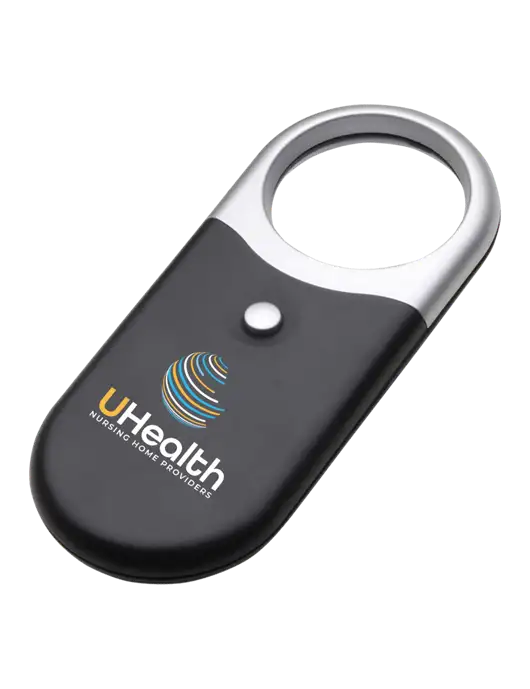 Compact Black Magnifier Light w/Uhealth Logo