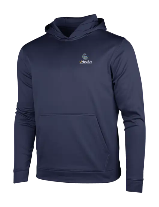 Navy Sport-Wick Fleece Hooded Pullover w/Uhealth Logo