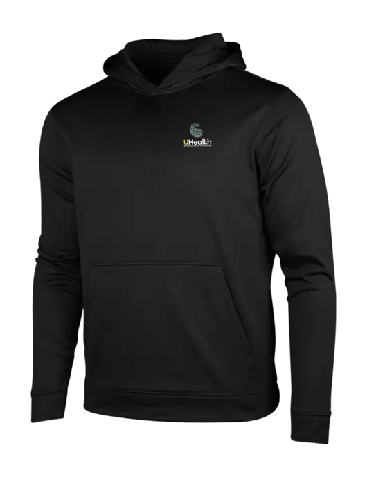 Black Fleece Sport-Wick Hooded Pullover w/Uhealth Logo