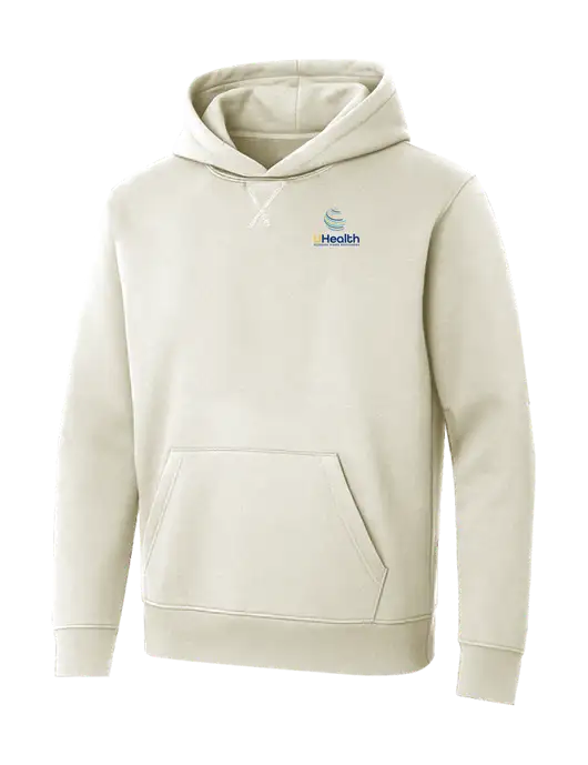 Allmade White Sand Organic French Terry Pullover Hoodie w/Uhealth Logo