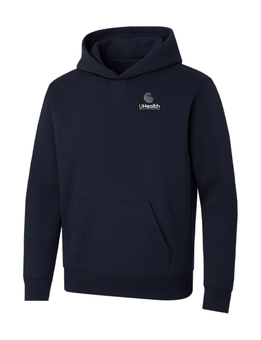 Allmade Dark Navy Organic French Terry Pullover Hoodie w/Uhealth Logo