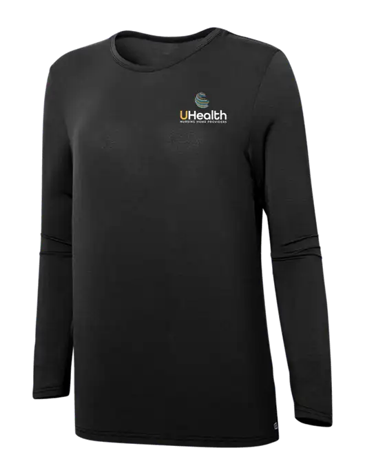 Wink Black Womens Long Sleeve Layer Tee w/Uhealth Logo