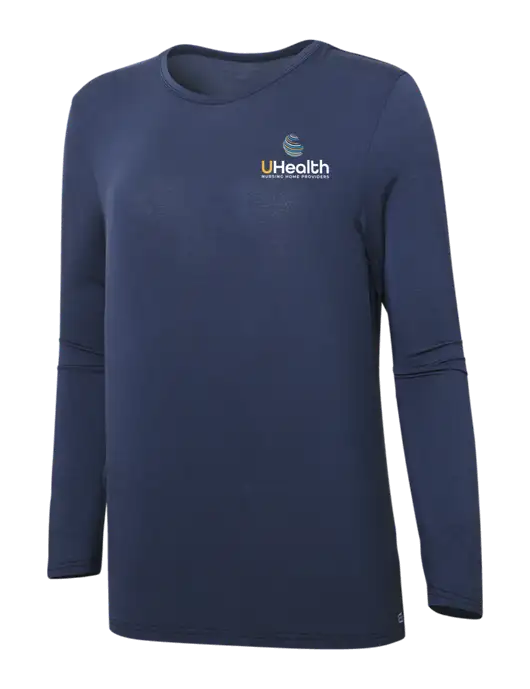 Wink Navy Womens Long Sleeve Layer Tee w/Uhealth Logo