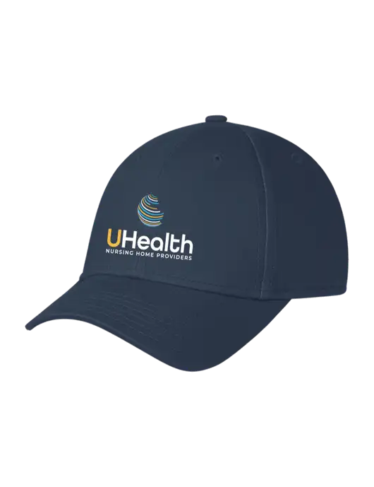 Navy Structured Cap Hook & Loop w/Uhealth Logo