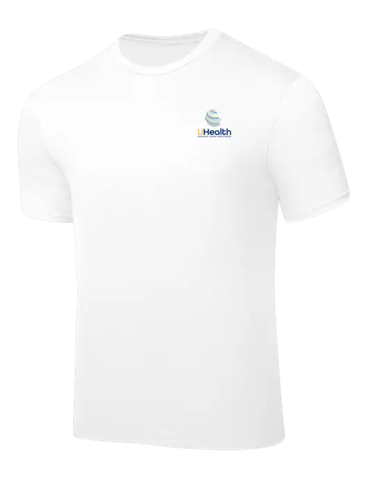 White PosiCharge Competitor Tee w/Uhealth Logo
