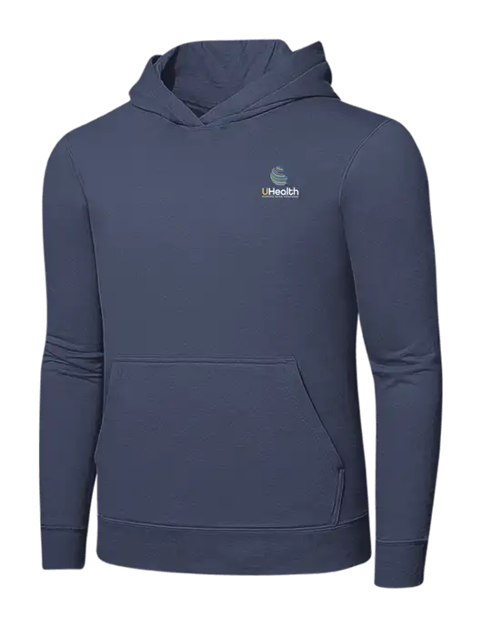 Steel Blue 7.8. oz Ring Spun Hooded Sweatshirt w/Uhealth Logo