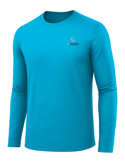 Long Sleeve Sapphire PosiCharge Competitor Tee w/Uhealth Logo