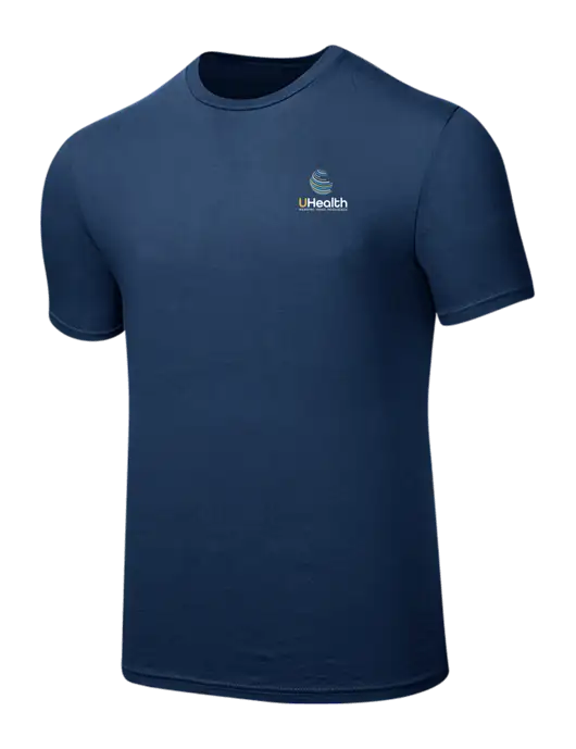 Seriously Soft Deep Slate Blue T-Shirt w/Uhealth Logo