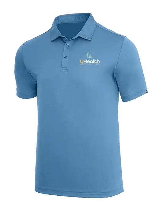 TravisMathew Dark Carolina Blue Coto Performance Polo w/Uhealth Logo