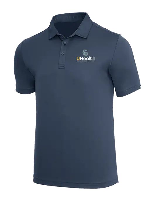 TravisMathew Dark Slate Blue Coto Performance Polo w/Uhealth Logo