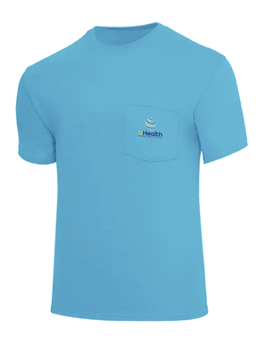 Core Blend Light Sapphire Blue Pocket T-Shirt w/Uhealth Logo