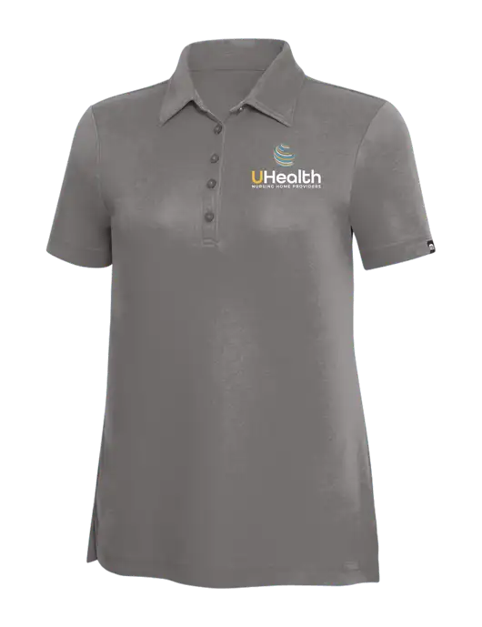 TravisMathew Grey Solid Womens Oceanside Polo w/Uhealth Logo