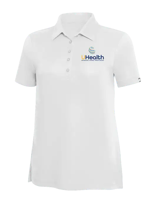 TravisMathew White Solid Womens Oceanside Polo w/Uhealth Logo