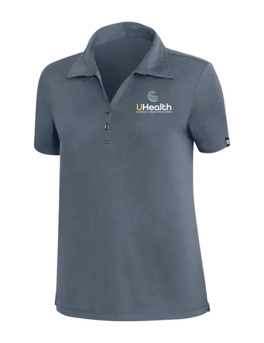 TravisMathew Dark Slate Blue Womens Coto Performance Polo w/Uhealth Logo