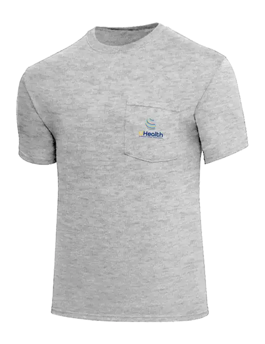 Core Blend Light Grey Heather Pocket T-Shirt w/Uhealth Logo