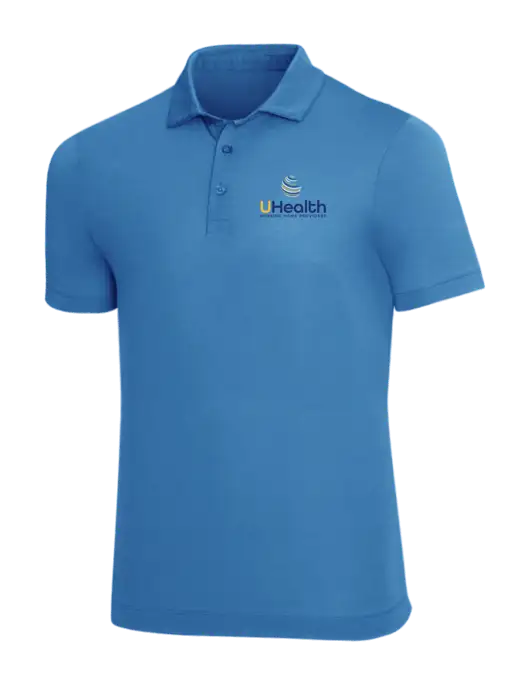 Mercer+Mettle Dark Sapphire Blue Stretch Jersey Polo w/Uhealth Logo