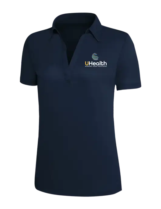 Navy Silk Touch Womens Performance Polo w/Uhealth Logo