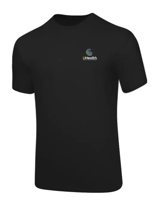 Core Blend Black T-Shirt w/Uhealth Logo