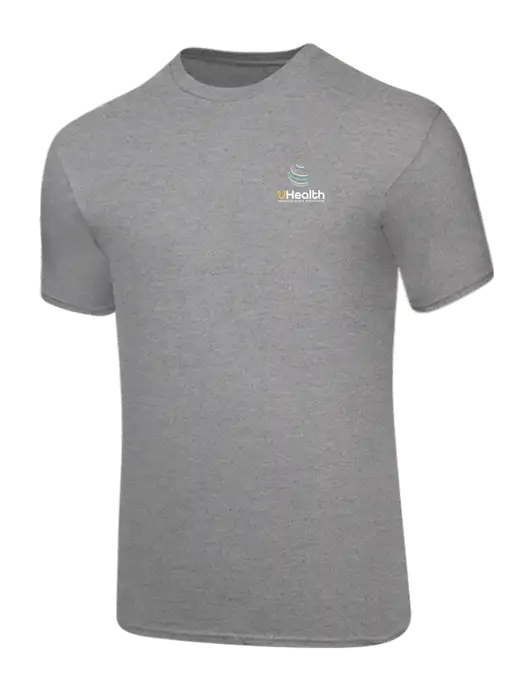 Core Blend Medium Grey Heather T-Shirt w/Uhealth Logo