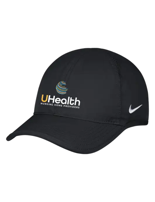 Nike Black Featherlight Cap w/Uhealth Logo