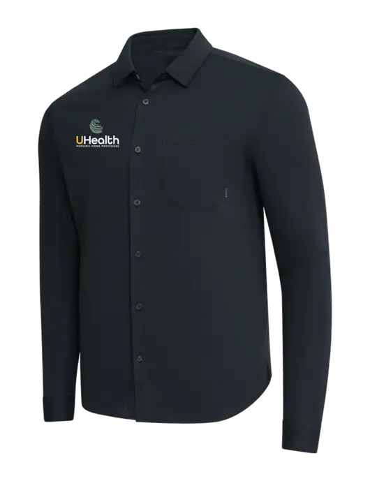 OGIO Black Extend Long Sleeve Button Up Shirt w/Uhealth Logo