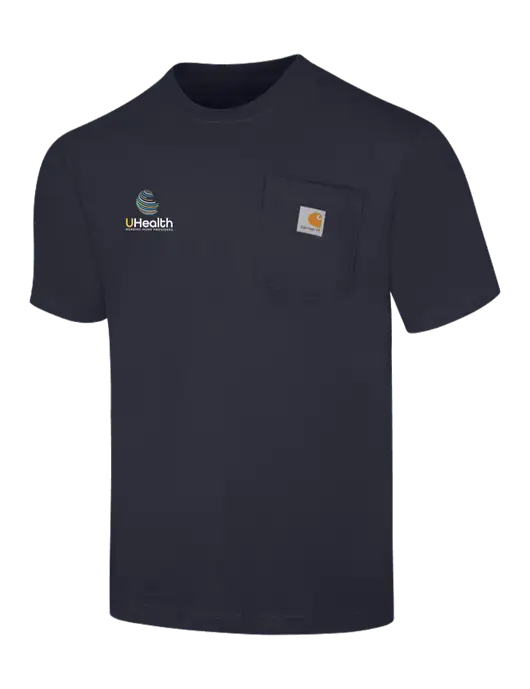 Carhartt Workwear Dark Navy Pocket Short Sleeve T-Shirt w/Uhealth Logo