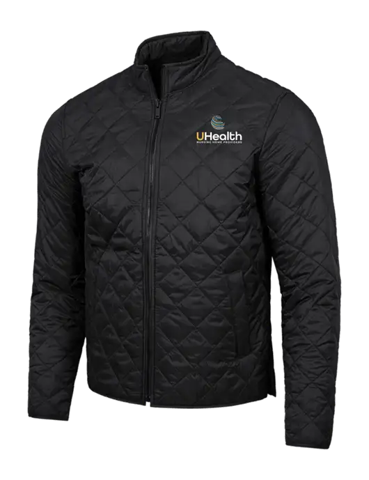 Mercer+Mettle Black Quilted Full-Zip Jacket w/Uhealth Logo