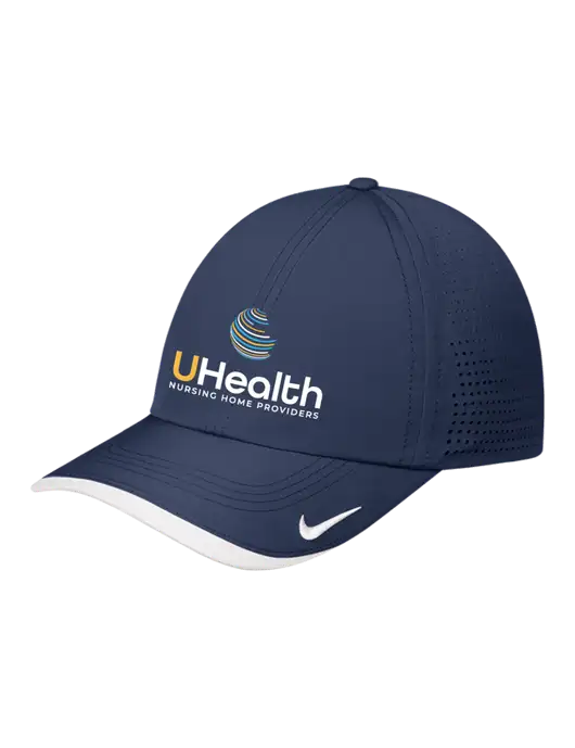Nike Navy/White Dri-FIT Perforated Performance Cap w/Uhealth Logo