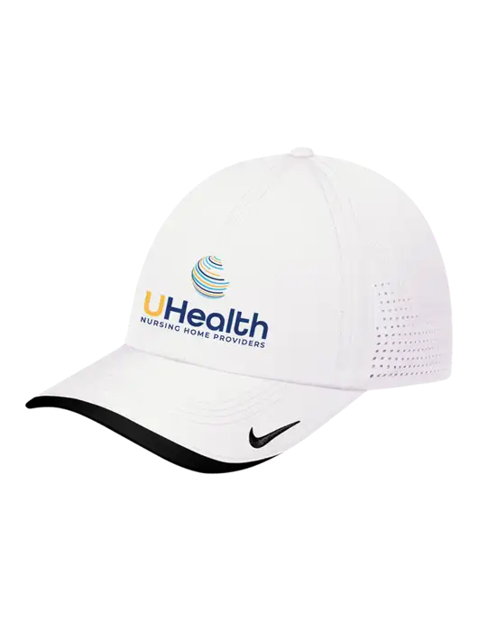 Nike White/Black Dri-FIT Perforated Performance Cap w/Uhealth Logo