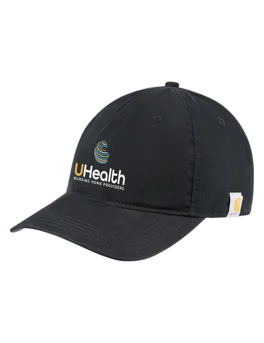 Carhartt Black Cotton Canvas Cap w/Uhealth Logo