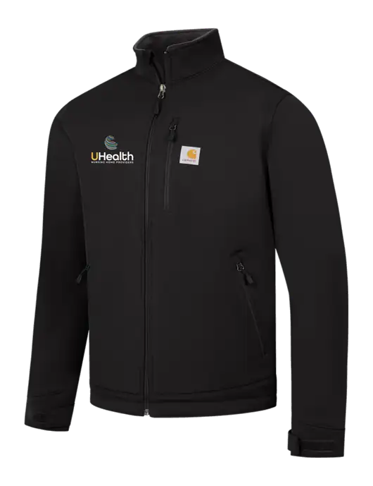 Carhartt Black Crowley Soft Shell Jacket w/Uhealth Logo