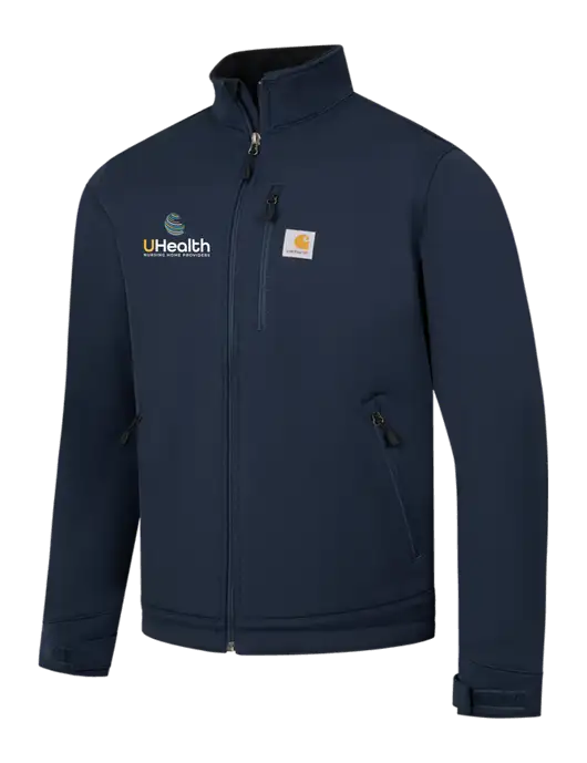 Carhartt Navy Crowley Soft Shell Jacket w/Uhealth Logo