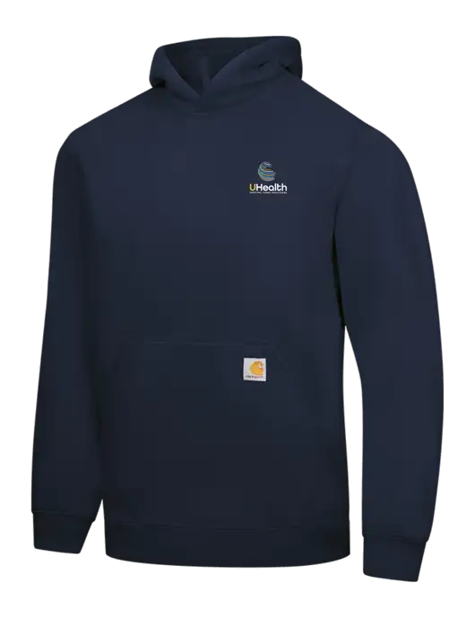 Carhartt Navy Midweight Hooded Sweatshirt w/Uhealth Logo