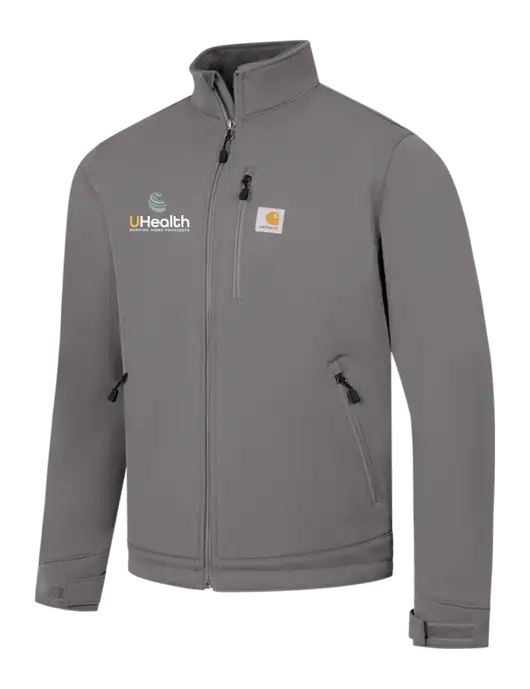 Carhartt Dark Medium Grey Crowley Soft Shell Jacket w/Uhealth Logo