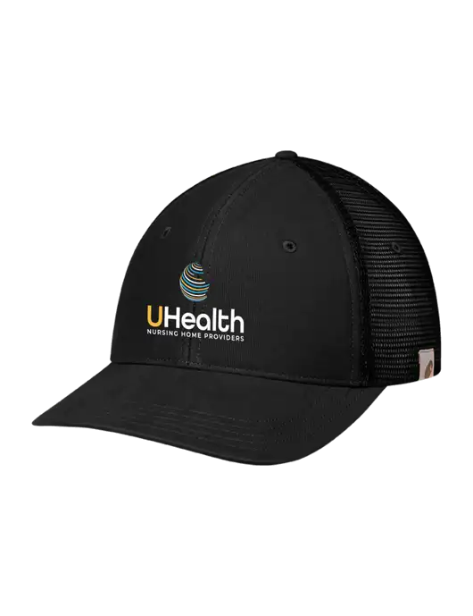 Carhartt Black Canvas Trucker Cap w/Uhealth Logo