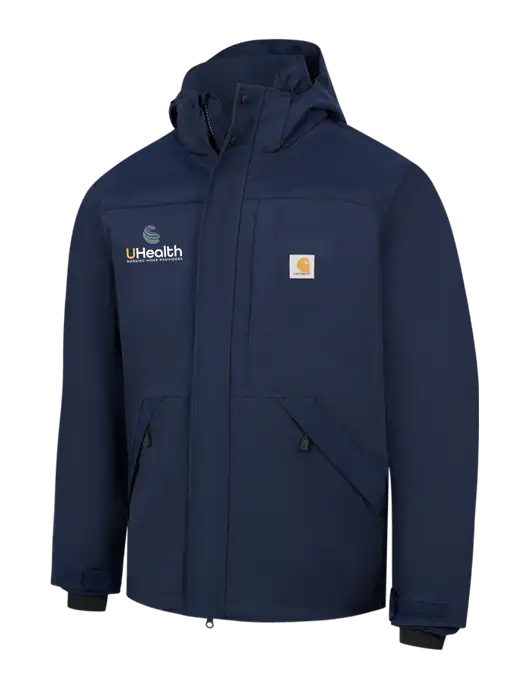 Carhartt Navy Storm Defender Shoreline Jacket w/Uhealth Logo