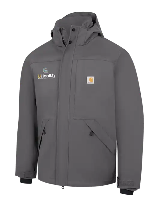 Carhartt Dark Grey Storm Defender Shoreline Jacket w/Uhealth Logo