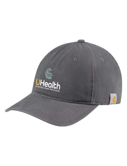 Carhartt Dark Grey Cotton Canvas Cap w/Uhealth Logo